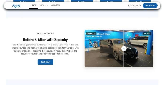 car wash web design