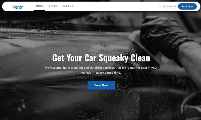 car wash web design